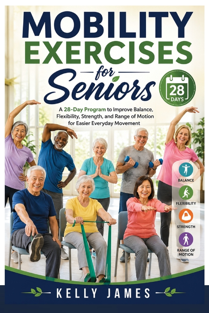 Mobility Exercises for Seniors: A 28-Day Program to Improve Balance, Flexibility, Strength, and Range of Motion for Easier Everyday Movement cover