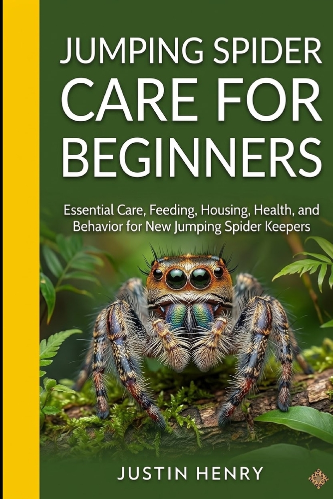 Jumping Spider Care for Beginners: Essential Care, Feeding, Housing, Health, and Behavior for New Jumping Spider Keepers cover