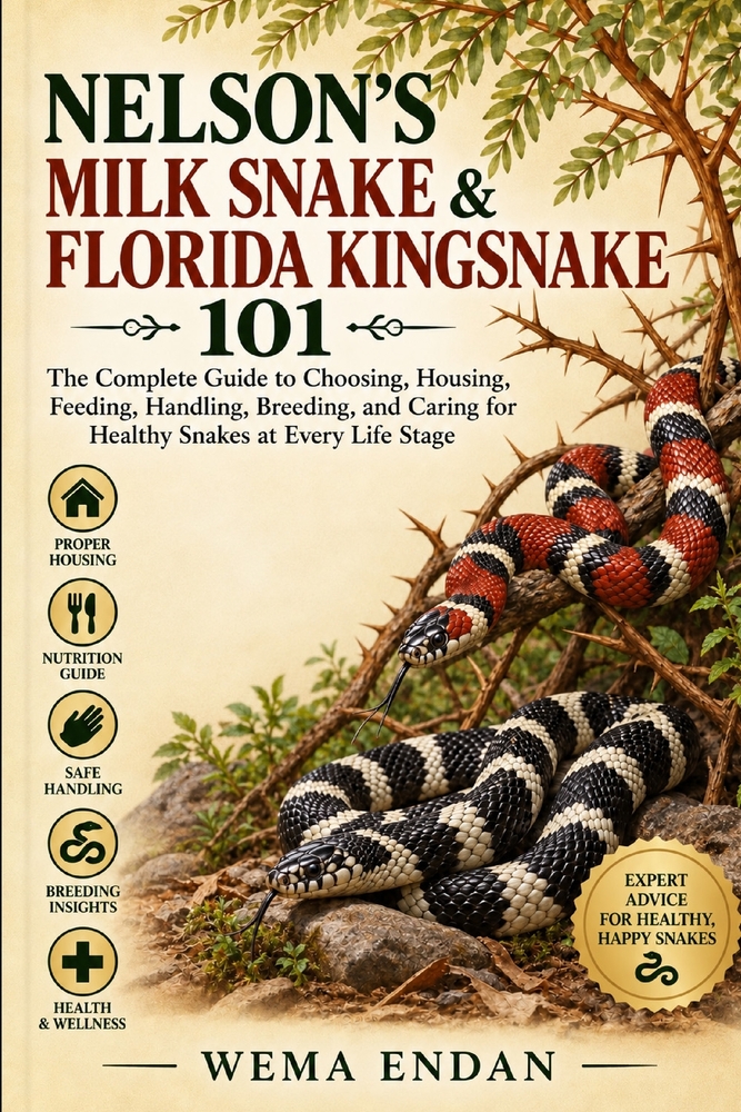 Nelson's Milk Snake & Florida Kingsnake 101: The Complete Guide to Choosing, Housing, Feeding, Handling, Breeding, and Caring for Healthy Snakes at Ev cover