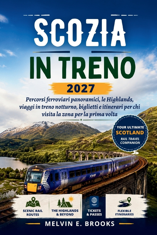 Scozia in Treno 2027: Percorsi ferroviari panoramici, le Highlands, viaggi in treno notturno, biglietti e itinerari per chi visita la zona per la prim cover