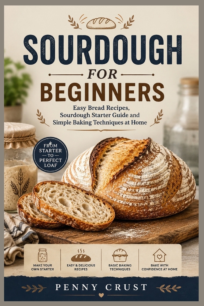Sourdough for Beginners: Easy Bread Recipes, Sourdough Starter Guide and Simple Baking Techniques at Home cover