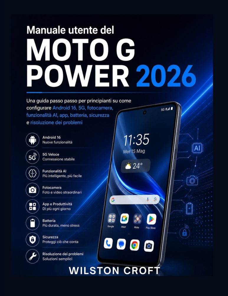 Manuale utente del Moto G Power 2026: Una guida passo passo per principianti su come configurare Android 16, 5G, fotocamera, funzionalità AI, app, bat cover