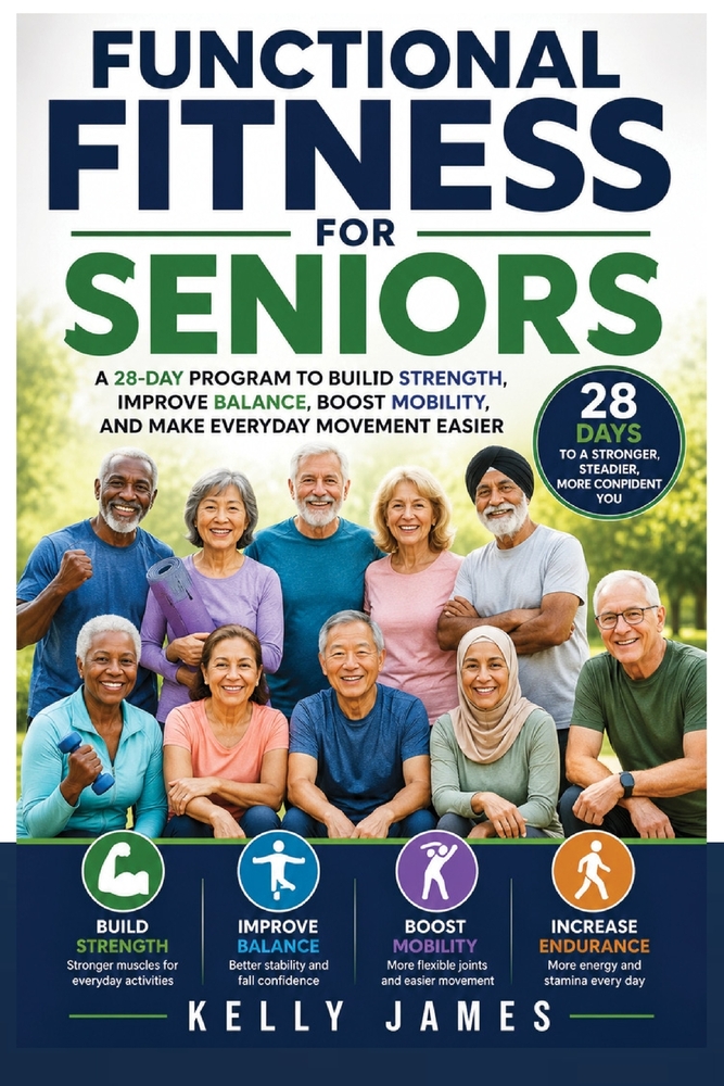 Functional Fitness for Seniors: A 28-Day Program to Build Strength, Improve Balance, Boost Mobility, and Make Everyday Movement Easier cover