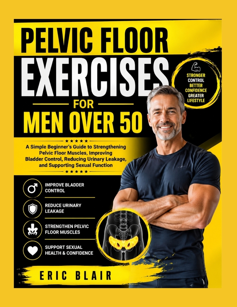 Pelvic Floor Exercises for Men Over 50: A Simple Beginner's Guide to Strengthening Pelvic Floor Muscles, Improving Bladder Control, Reducing Urinary L cover