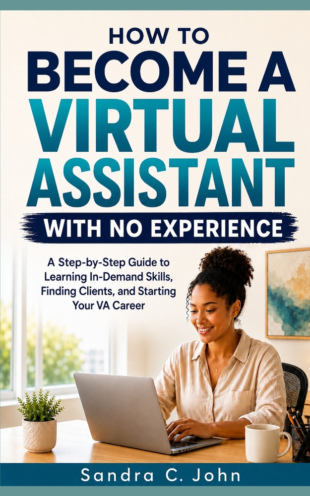 How to Become a Virtual Assistant With No Experience: A Step-by-Step Guide to Learning In-Demand Skills, Finding Clients, and Starting Your VA Career cover