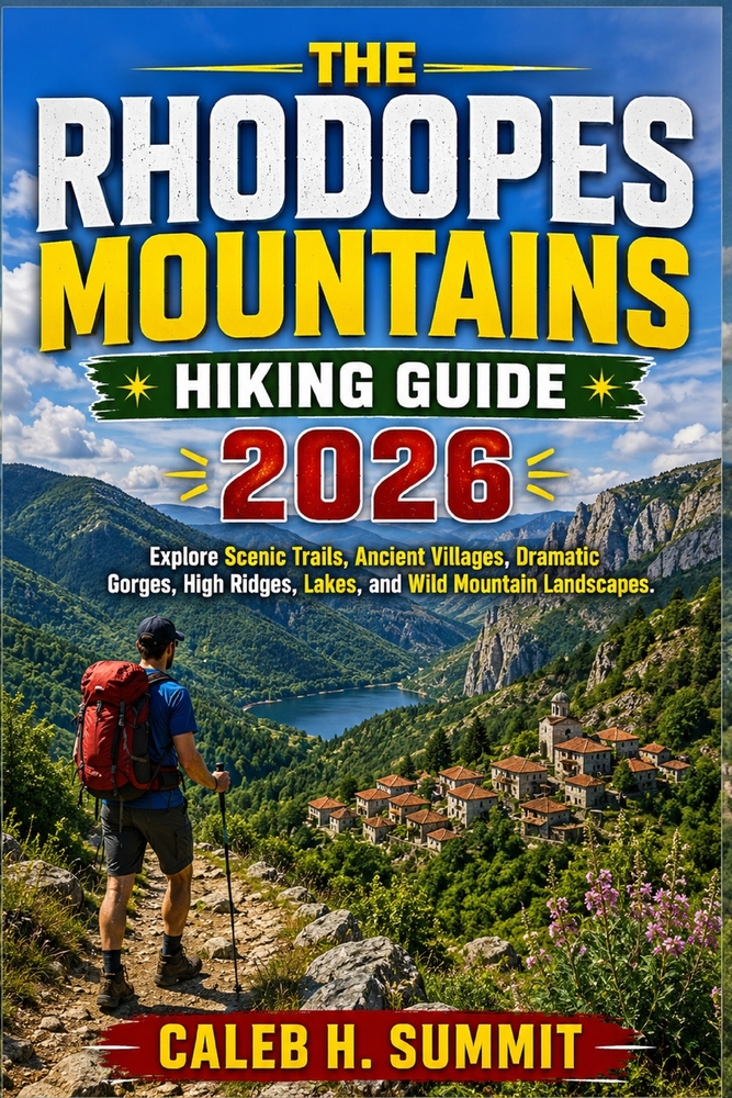 The Rhodopes Mountains Hiking Guide 2026: Explore Scenic Trails, Ancient Villages, Dramatic Gorges, High Ridges, Lakes, and Wild Mountain Landscapes. cover
