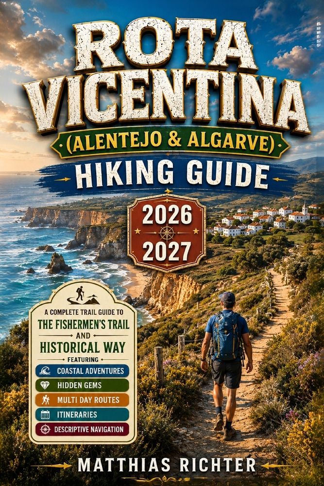 Rota Vicentina (Alentejo & Algarve) Hiking Guide 2026-2027: A Complete Trail Guide to the Fishermen's Trail and Historical Way Featuring Coastal Adven cover