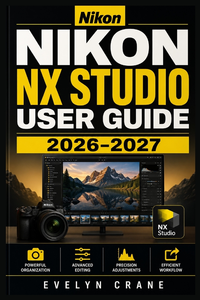 Nikon NX Studio User Guide 2026-2027: An Easy Photo Editing Companion for Importing, Sorting, Enhancing, Organizing, Sharing, and Fixing Common Proble cover