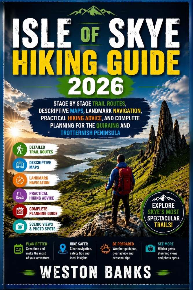 Isle of Skye Hiking Guide 2026: Stage by Stage Trail Routes, Descriptive Maps, Landmark Navigation, Practical Hiking Advice, and Complete Planning for cover