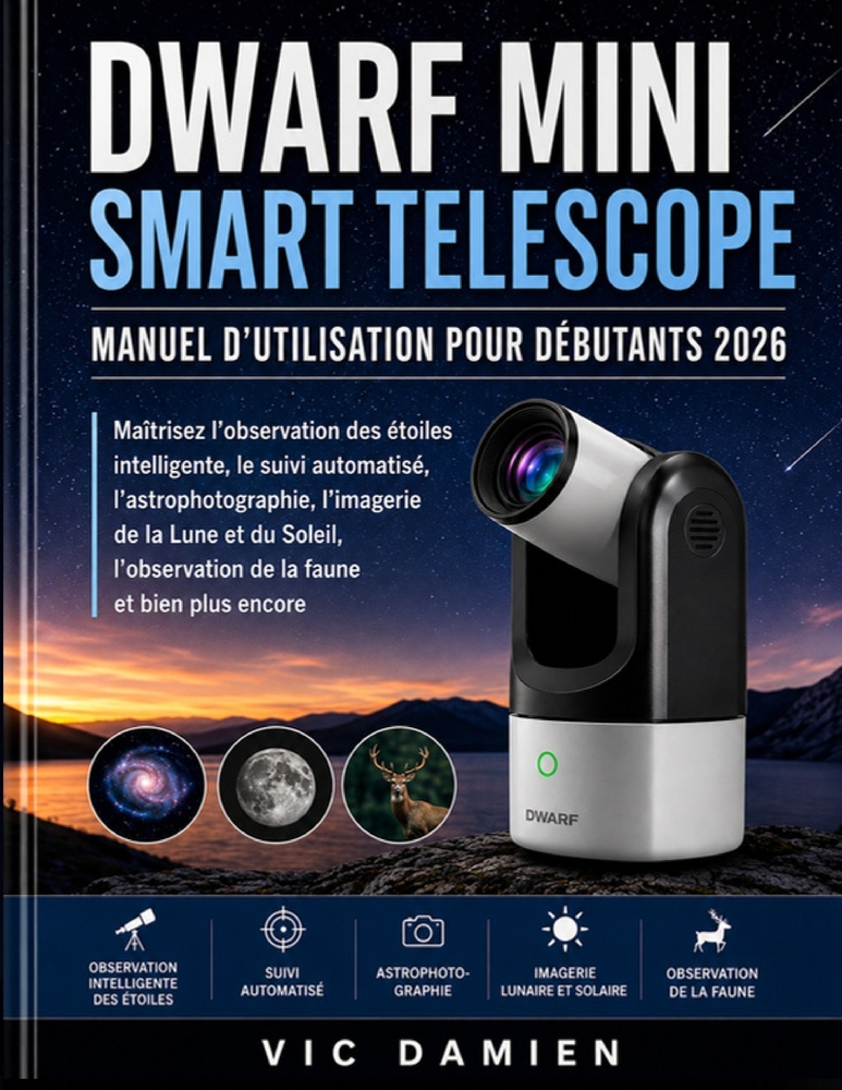 Dwarf Mini Smart Télescope Manuel d'Utilisation Pour Débutants 2026: Maîtrisez l'observation intelligente des étoiles, le suivi automatisé, l'astropho cover