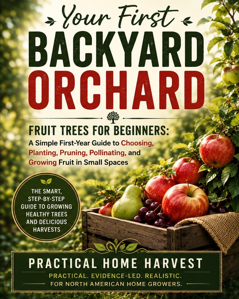 Your First Backyard Orchard: Fruit Trees for Beginners: A Simple First-Year Guide to Choosing, Planting, Pruning, Pollinating, and Growing Fruit in Sm cover