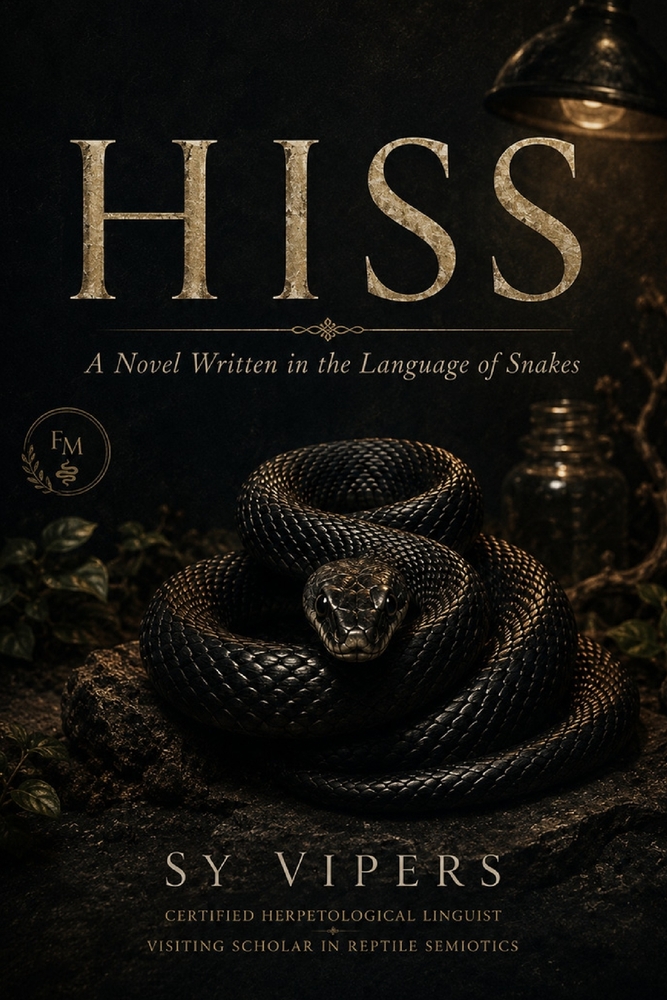 Hiss: A Novel Written in the Language of Snakes cover
