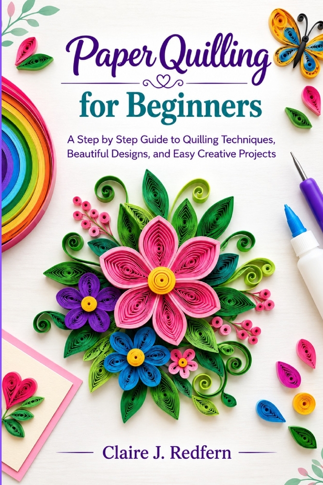 Paper Quilling for Beginners: A Step by Step Guide to Quilling Techniques, Beautiful Designs, and Easy Creative Projects cover