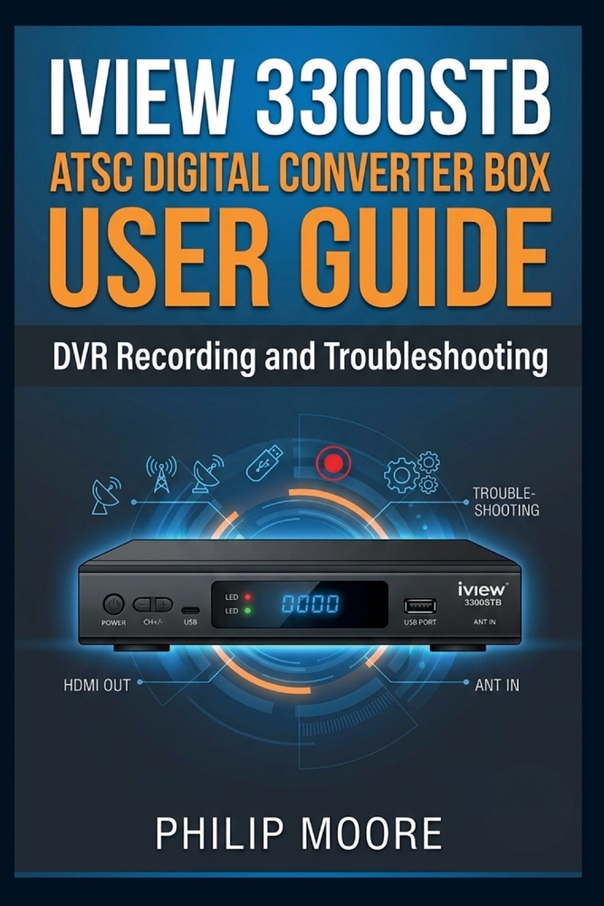 Iview 3300stb ATSC Digital Converter Box User Guide: DVR Recording and Troubleshooting cover