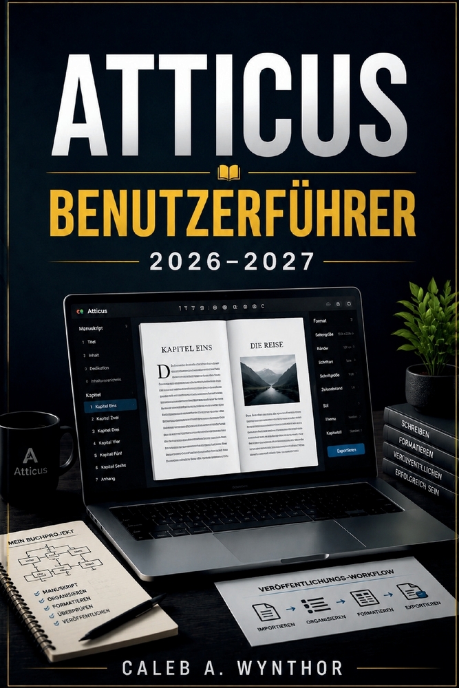 Atticus Benutzerführer 2026-2027: Lerne, wie man Buchprojekte erstellt, Manuskripte organisiert, gedruckte und digitale Ausgaben formatiert und profes cover