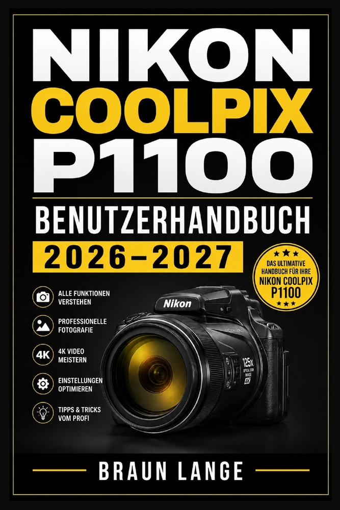 Nikon Coolpix P1100 Benutzerhandbuch 2026-2027: Vom ersten Einschalten bis zu beeindruckenden Ergebnissen mit Menüführung, Telebereich, Szenenmodi, Fo cover