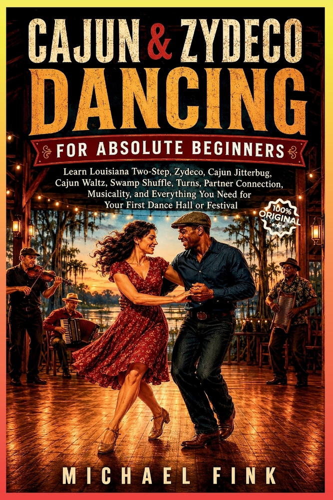 Cajun & Zydeco Dancing for Absolute Beginners: Learn Louisiana Two-Step, Zydeco, Cajun Jitterbug, Cajun Waltz, Swamp Shuffle, Turns, Connection, Music cover