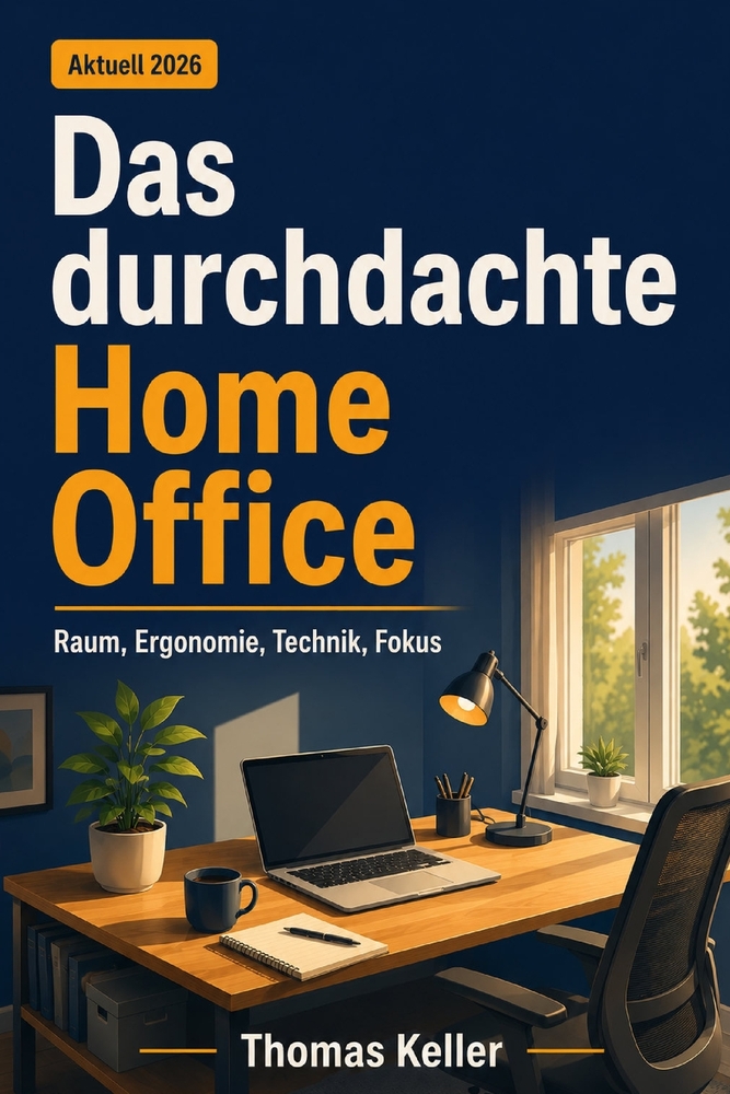 Das durchdachte Home Office: Ein ganzheitlicher Leitfaden für Raum, Ergonomie, Technik und Fokus cover