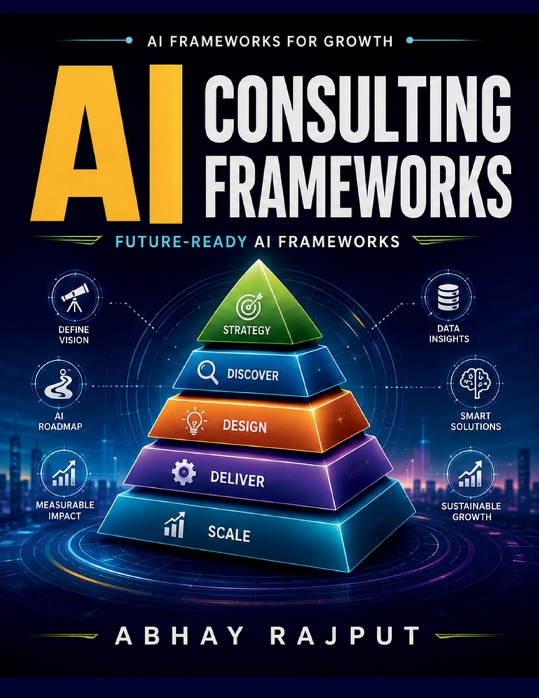 AI Consulting Frameworks: Consulting value optimization High-impact engagement AI assessment techniques Consulting innovation Future AI consulting tre cover