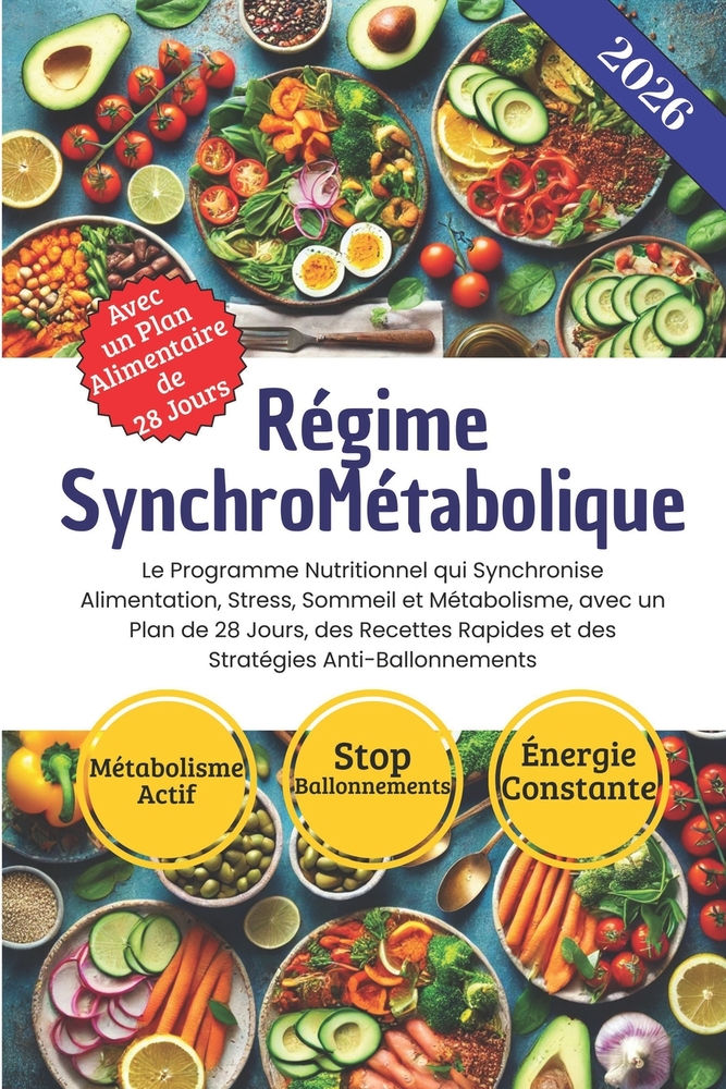Régime SynchroMétabolique: Le Programme Nutritionnel qui Synchronise Alimentation, Stress, Sommeil et Métabolisme, avec un Plan de 28 Jours, des Recet cover