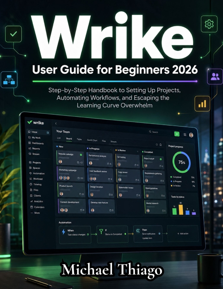 Wrike User Guide for Beginners 2026: Step-by-Step Handbook to Setting Up Projects, Automating Workflows, and Escaping the Learning Curve Overwhelm cover