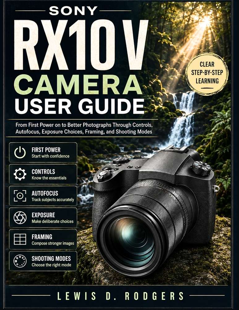 Sony RX10 V User Guide: From First Power on to Better Photographs Through Controls, Autofocus, Exposure Choices, Framing, and Shooting Modes cover