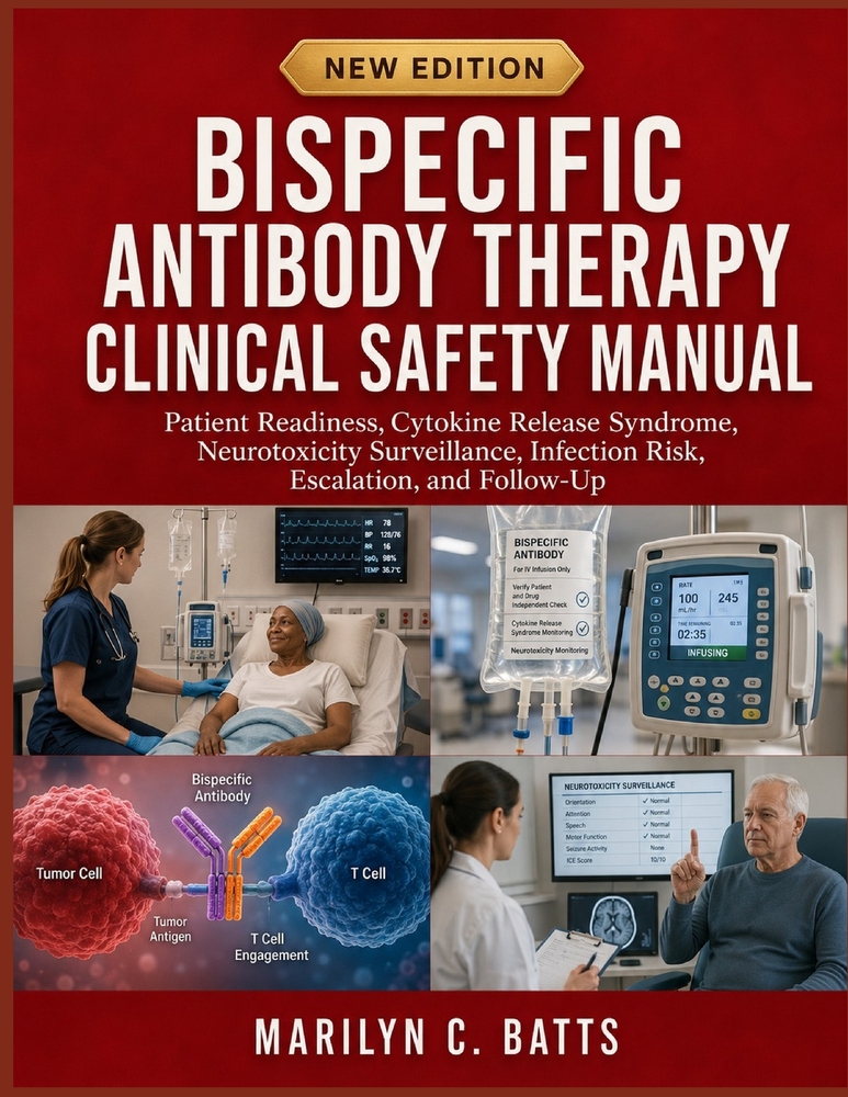 Bispecific Antibody Therapy Clinical Safety Manual: Patient Readiness, Cytokine Release Syndrome, Neurotoxicity Surveillance, Infection Risk, Escalati cover