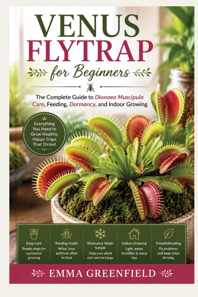 Venus Flytraps for Beginners: The Complete Guide to Dionaea Muscipula Care, Feeding, Dormancy, and Indoor Growing cover