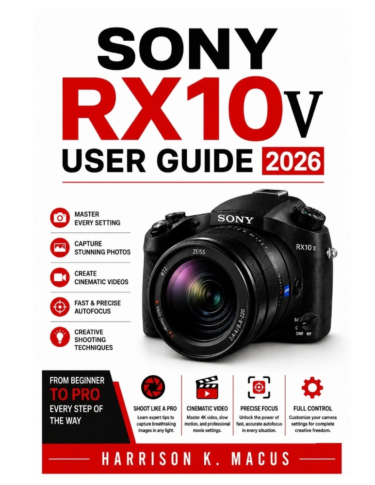 Sony Rx10 V User Guide 2026: A Practical Beginner-to-Advanced Guide to Mastering Camera Settings, Photography, Video, Autofocus, and Creative Shooting cover