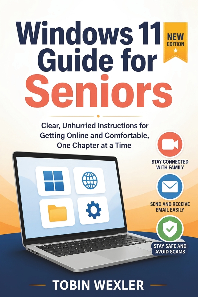 Windows 11 Guide for Seniors: Clear, Unhurried Instructions for Getting Online and Comfortable, One Chapter at a Time cover