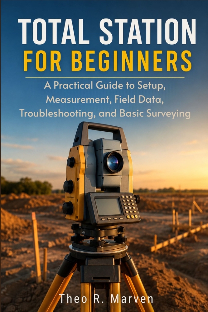 Total Station for Beginners: A Practical Guide to Setup, Measurement, Field Data, Troubleshooting, and Basic Surveying cover