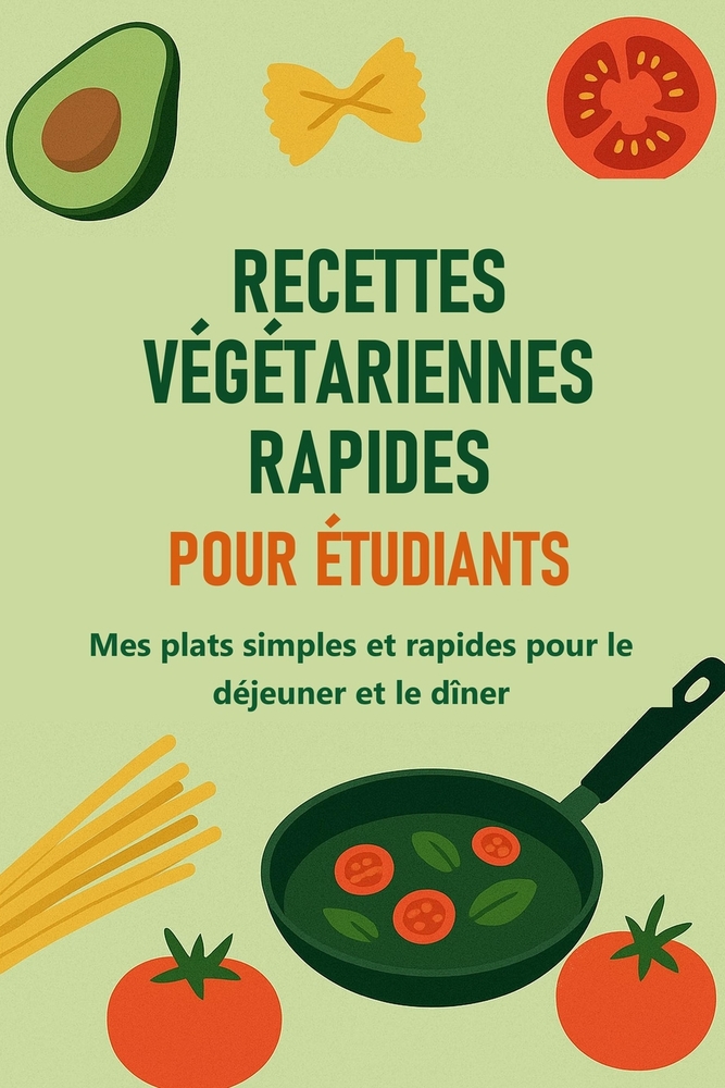 Recettes végétariennes rapides pour étudiants: Plats simples et rapides qui m'ont sauvé le déjeuner et le dîner cover