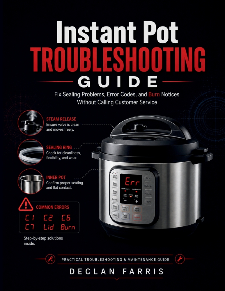 Instant Pot Troubleshooting Guide: Fix Sealing Problems, Error Codes, and Burn Notices Without Calling Customer Service cover