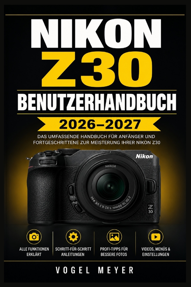 Nikon Z30 Benutzerhandbuch 2026-2027: Der praxisnahe Einstieg in spiegellose Fotografie, Menülogik, Filmfunktionen und kreative Aufnahmetechniken cover
