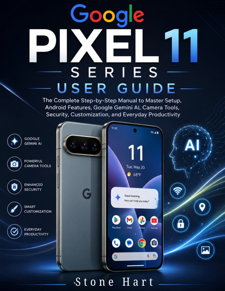 Google Pixel 11 Series User Guide: Step-by-Step Manual to Master Setup, Android Features, Google Gemini AI, Camera Tools, Security, Customization, and cover