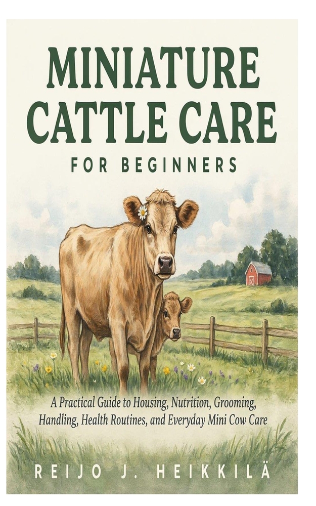 Miniature Cattle Care for Beginners: A Practical Guide to Housing, Nutrition, Grooming, Handling, Health Routines, and Everyday Mini Cow Care cover