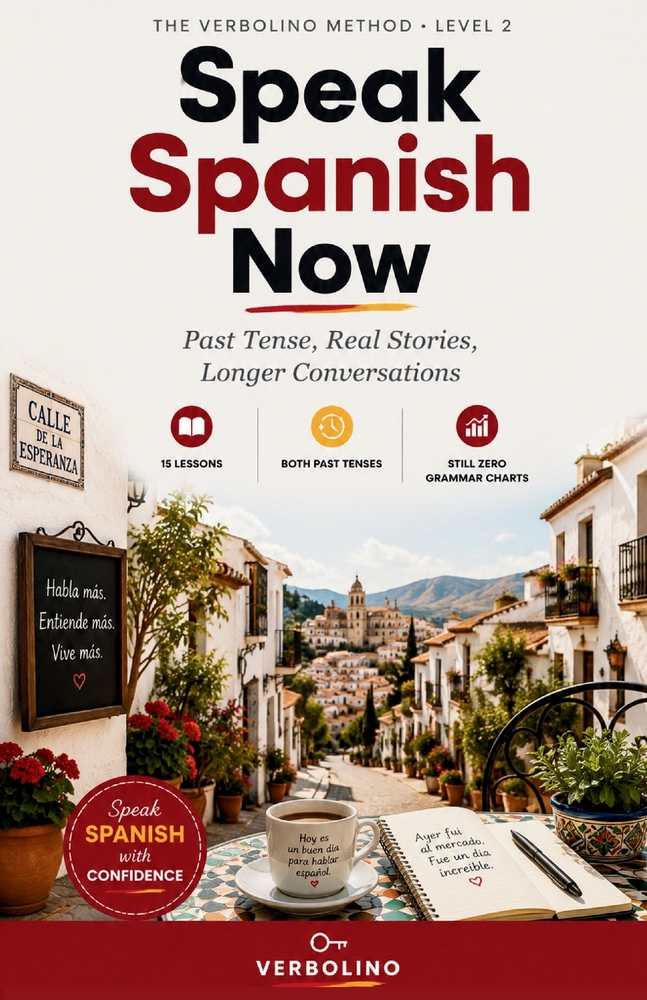 Speak Spanish Now, Level 2: Past Tense, Real Stories, Longer Conversations - The No-Grammar Method cover