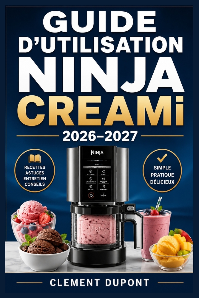 GUIDE D'UTILISATION NINJA CREAMi 2026-2027: Techniques simples pour réussir crèmes glacées, sorbets, gelatos, milkshakes et douceurs protéinées, avec cover