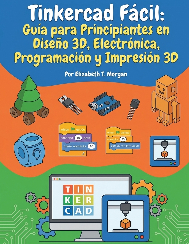 Tinkercad Facil: Guía para principiantes en diseño 3D, electrónica, programación e impresión 3D cover