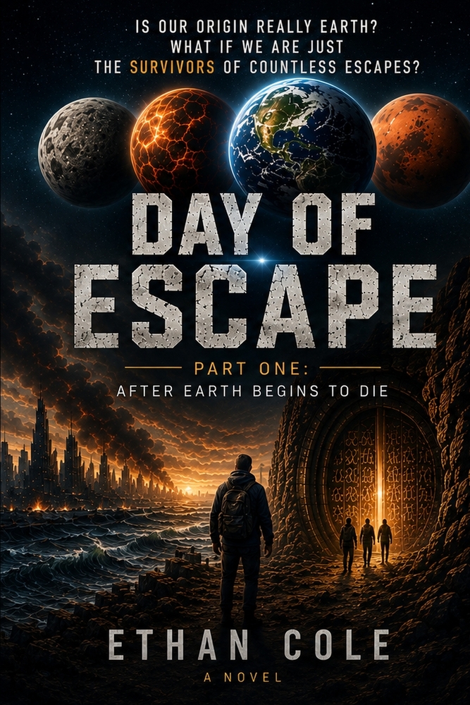 Day of Escape: After Earth Begins to Die: DAY OF ESCAPE: After Earth Begins to Die Science Fiction Mystery Novel The Hidden Ship Mercury, Venus, Earth cover
