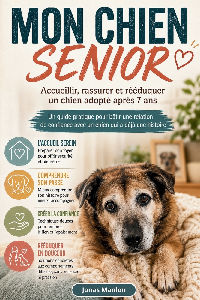 Mon Chien Senior: Accueillir, rassurer et rééduquer un chien adopté après 7 ans - Un guide pratique pour bâtir une relation de confiance avec un chien cover