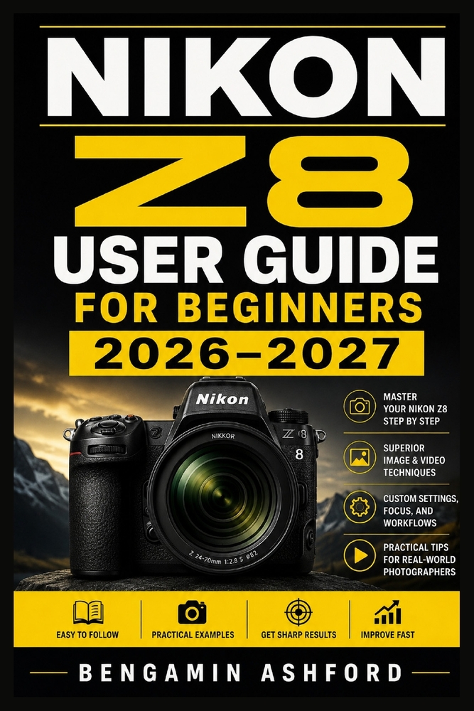 Nikon Z8 User Guide for Beginners 2026-2027: Mastering Setup, Menus, Autofocus, Exposure, Video, Lenses, and Real-World Shooting Workflows cover