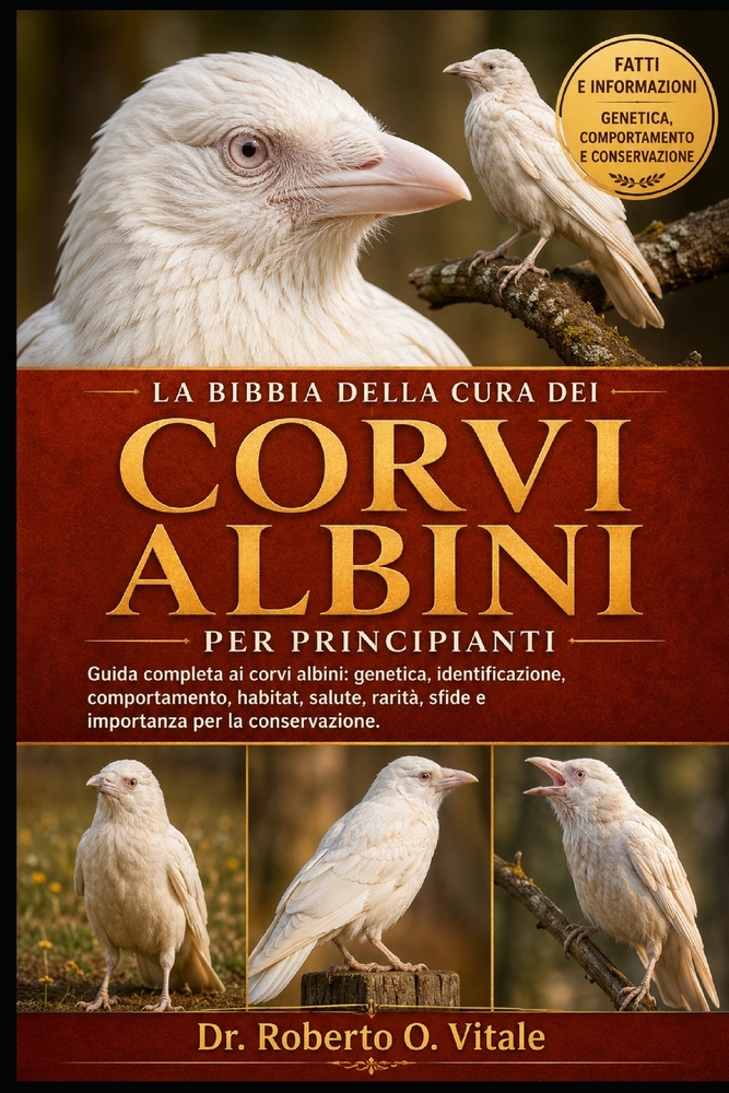 La Bibbia Della Cura Dei Corvi Albini Per Principianti: Guida completa ai corvi albini: genetica, identificazione, comportamento, habitat, salute, rar cover