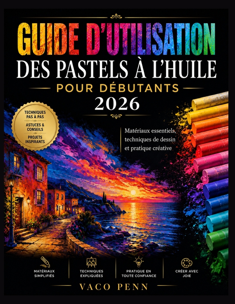 Guide d'Utilisation Des Pastels À l'Huile Pour Débutants 2026: Matériaux essentiels, techniques de dessin et pratique créative cover