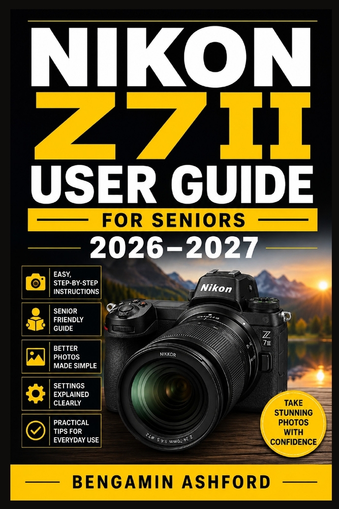 Nikon Z7ii User Guide for Seniors 2026-2027: An Easy-to-Follow Photography Handbook Covering Setup, Autofocus, Exposure, Lenses, Video, Connectivity, cover