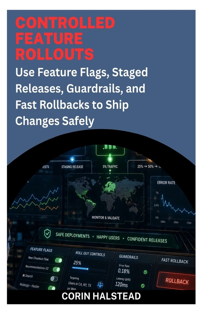 Controlled Feature Rollouts: Use Feature Flags, Staged Releases, Guardrails, and Fast Rollbacks to Ship Changes Safely cover
