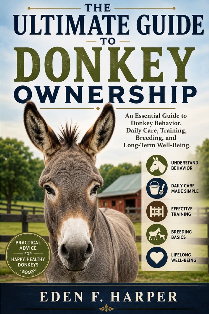 The Ultimate Guide to Donkey Ownership: An Essential Guide to Donkey Behavior, Daily Care, Training, Breeding and Long-Term Well-Being cover
