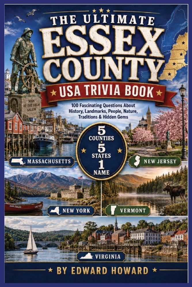 The Ultimate Essex County USA Trivia Book: 100 Fascinating Questions About History, Landmarks, People, Nature, Traditions & Hidden Gems cover