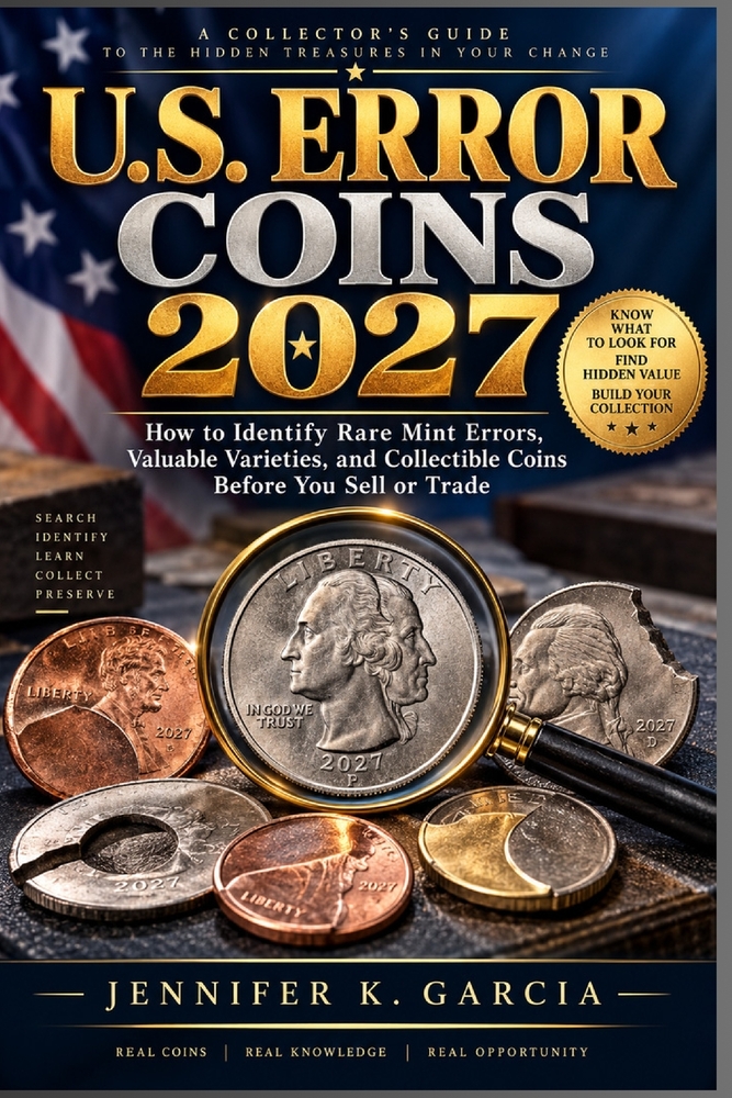 U.S. Error Coins 2027: How to Identify Rare Mint Errors, Valuable Varieties, and Collectible Coins Before You Sell or Trade cover