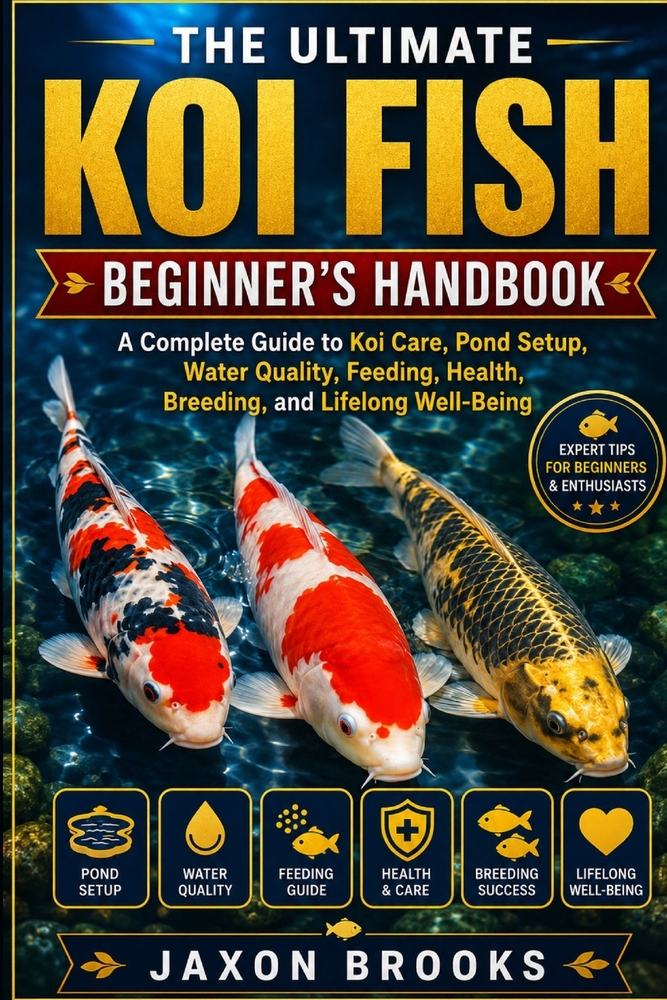 The Ultimate Koi Fish Beginner's Handbook: A Complete Guide to Koi Care, Pond Setup, Water Quality, Feeding, Health, Breeding, and Lifelong Well-Being cover